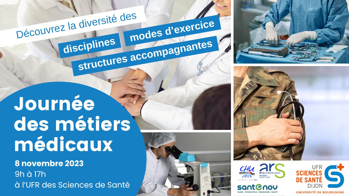 Visuel de la Journée des métiers médicaux : Découvrez la diversité des disciplines, modes d’exercice, structures accompagnantes